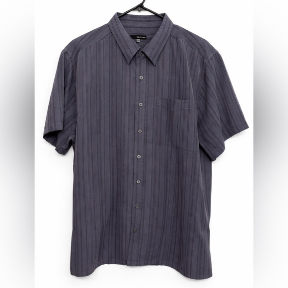 Zenformen Other - Men’s XL Grey Striped Short Sleeve Button Up Casual Shirt